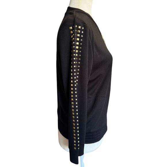 Nicki Minaj Studded Black Zip-Up Jacket Size L Streetwear Bomber - Picture 3 of 6
